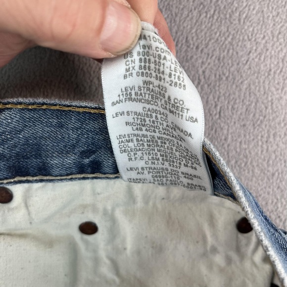 Levis 559 Jeans Mens 36x34 Blue Relaxed Straight Leg Denim Medium Wash Classic - Picture 7 of 12